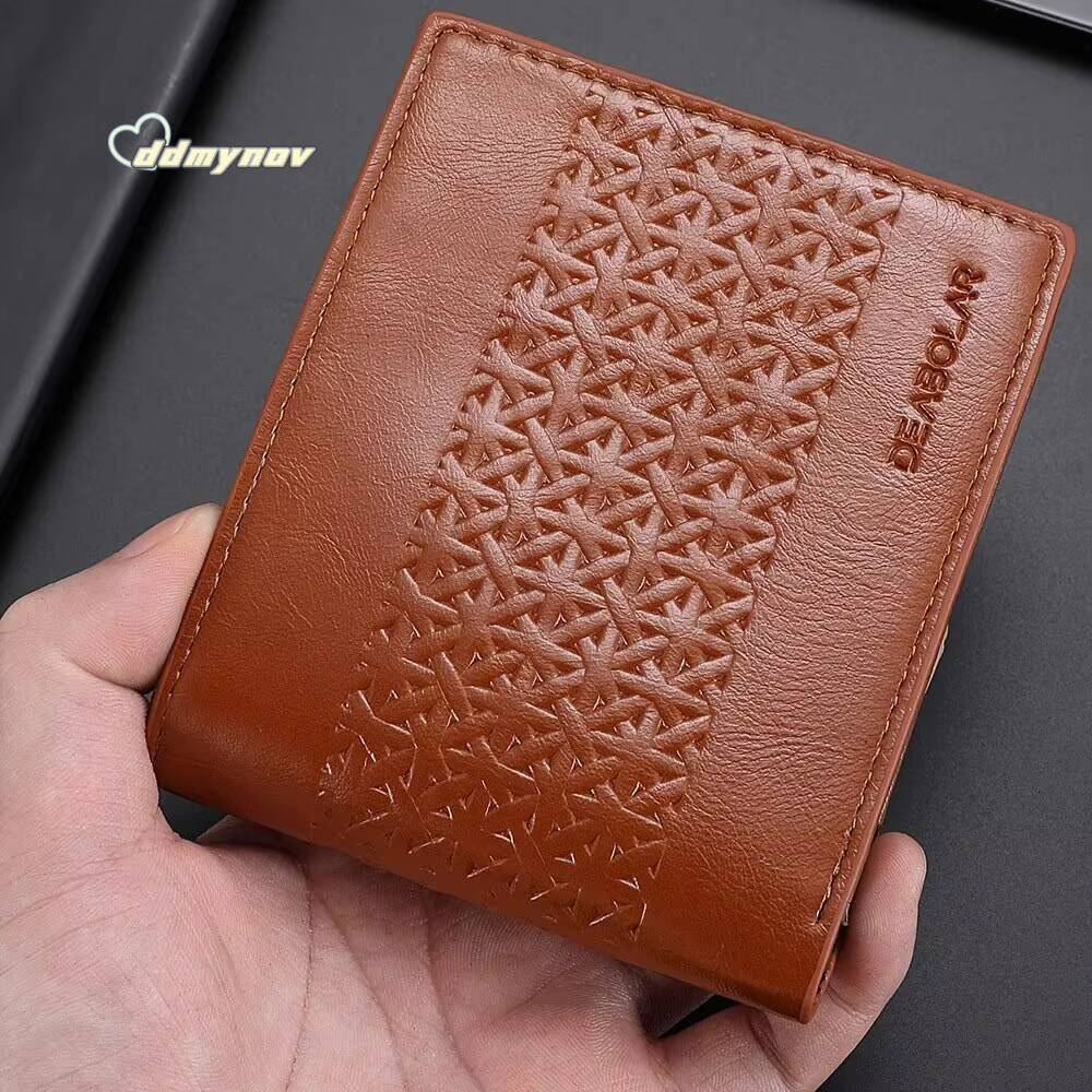 Embossed Soft PU Leather Multi-Card Credit Card Holder With Mens Short Coin Wallet ddmynov