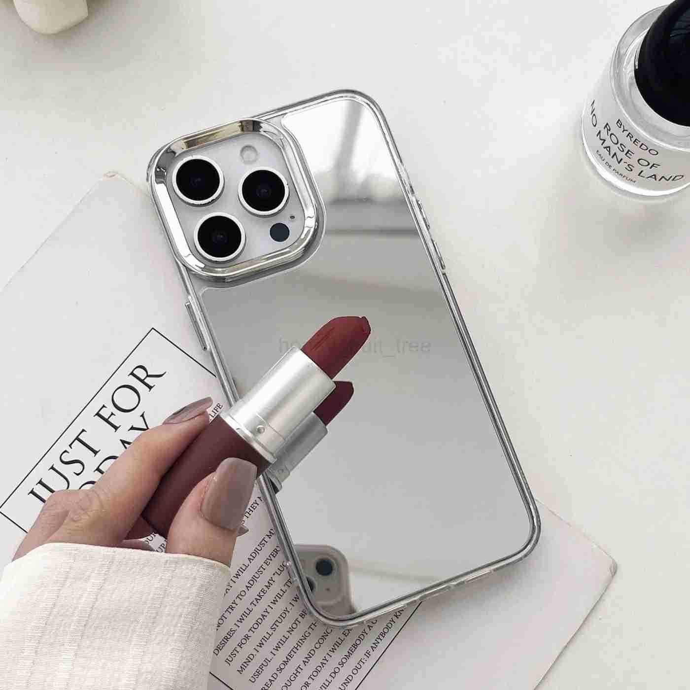 Luxury Plating Makeup Mirror Phone Case for iPhone 16 15 14 13 12 11 Pro Max XR X XS Hard Acrylic Shockproof Bumper Cover T250716