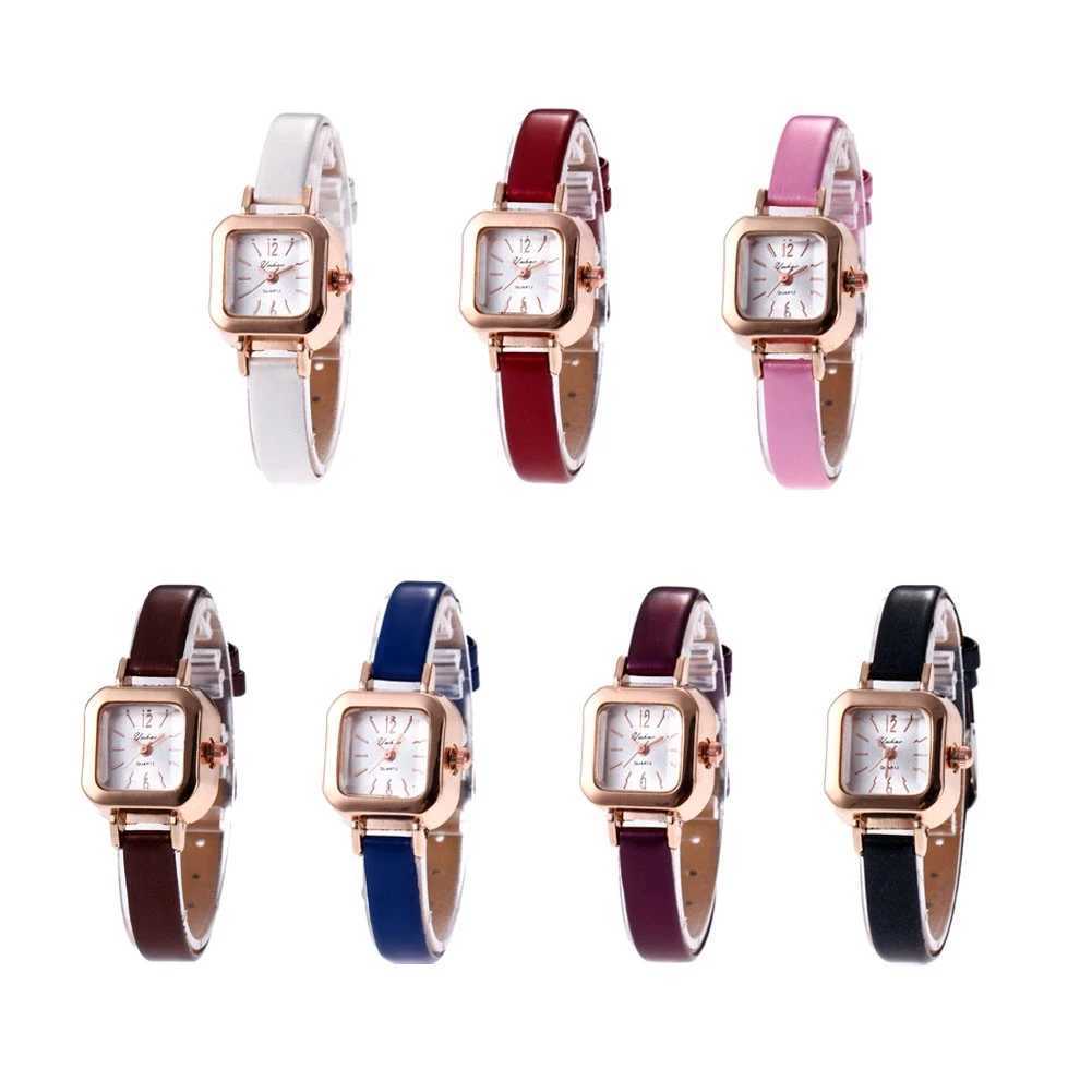 Slim Faux Leather Strap Quartz Fashion Watch Y250715