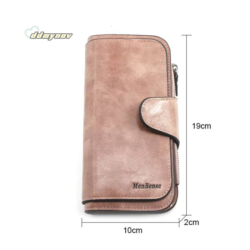 Wallet Made of Leather Wallets Three Fold VINTAGE Womens Purses Mobile Phone Female Coin Purse Carteira Feminina ddmynov