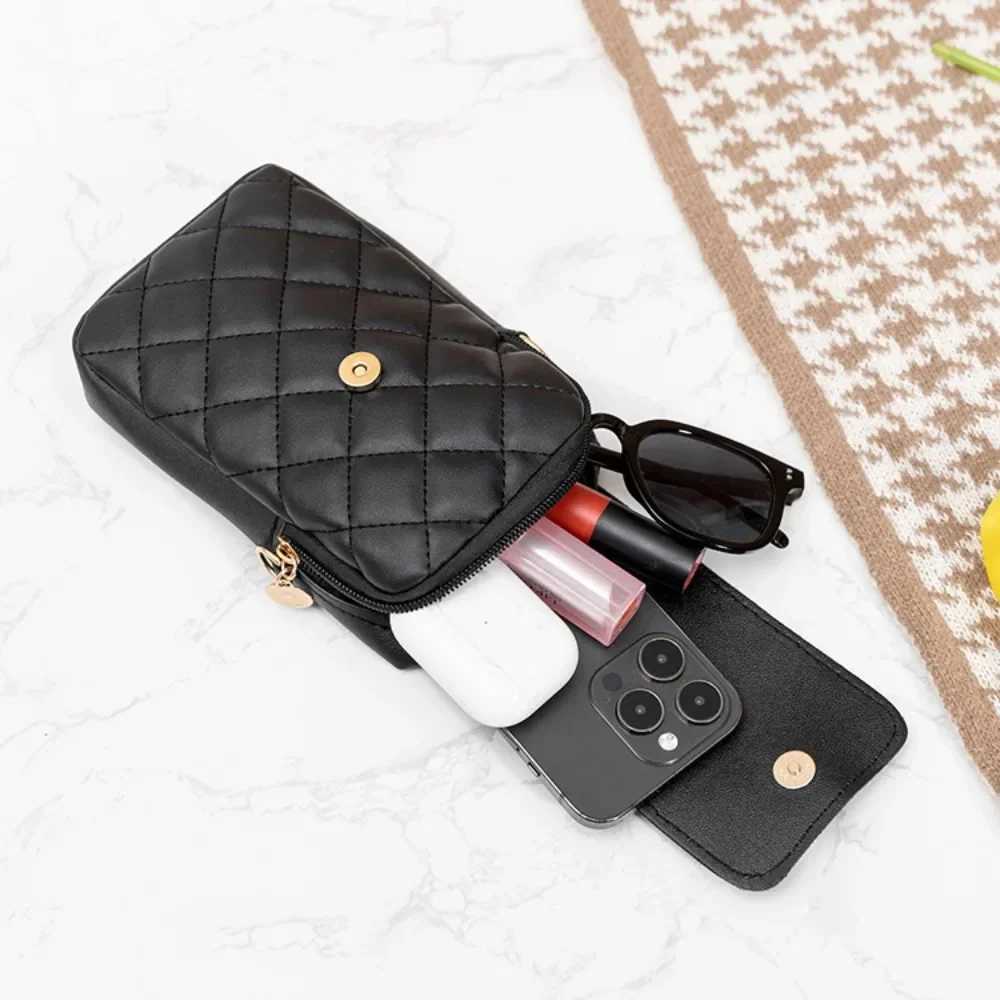 Single Shoulder Phone Messenger Bag Pocket Pouch PU Leather Crossbody Phone Purse Vertical Women Mini Bag Women