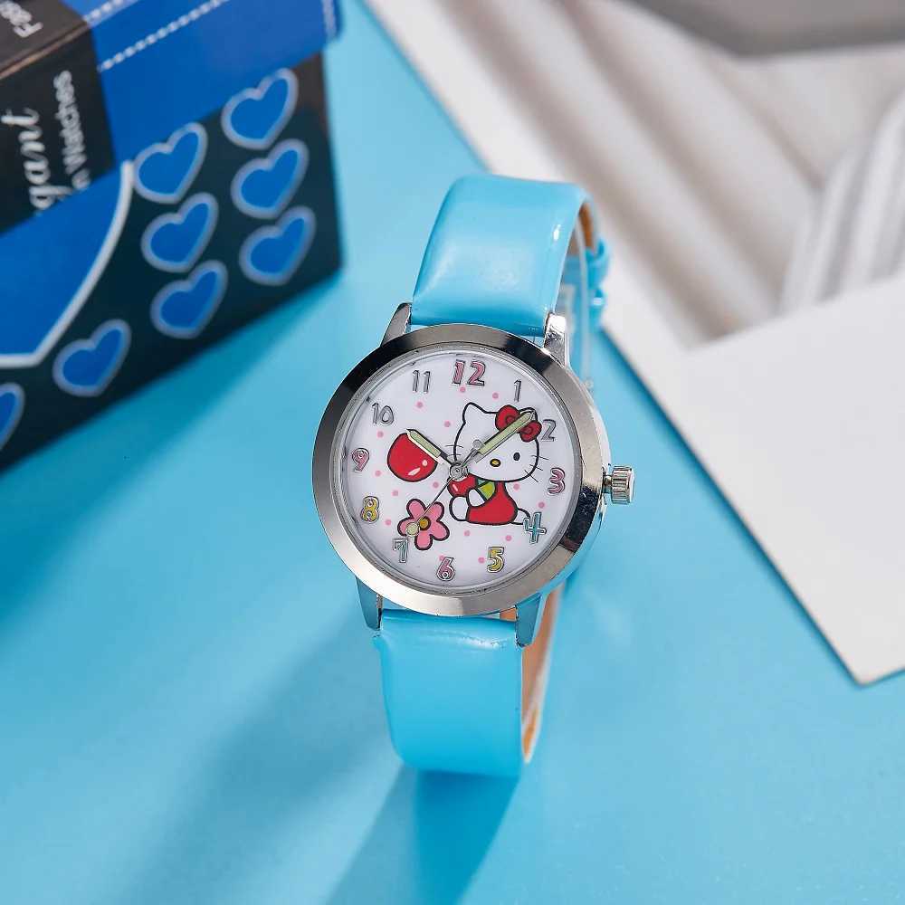 Sanrio Hello Kitty Children Watches Kawaii Quartz Casual Fashion Kid Wristwatch Women Girl Children Birthday Gifts w250716