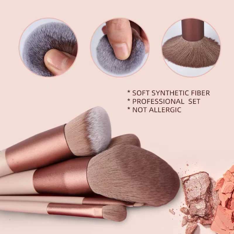 1/13PCS Soft Fluffy Makeup Brushes Set for Cosmetics Foundation Blush Powder Eyeshadow Kabuki Blending Makeup Brush Beauty Tool XJ2500716