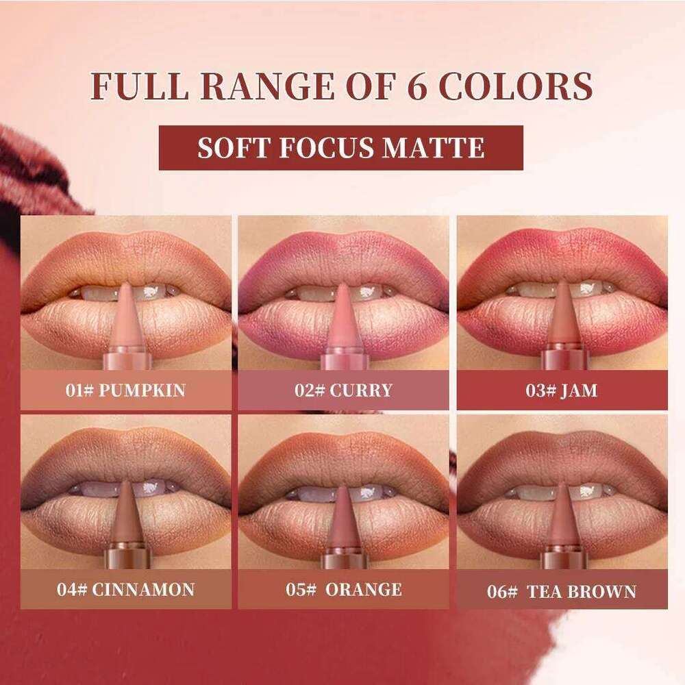 QIBEST Twist Up Liner Lipstick Pen ltipose Makeup Blusher Veet Matte Waterproof Contour Non Stick Cup Lip Rouge X250716