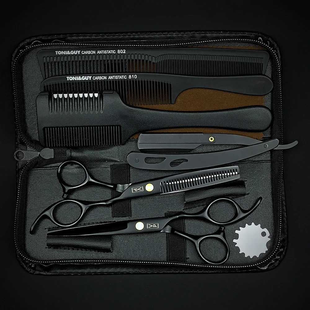 Professional 6 Inch Japan 440C Hairdressing Scissors Cutting And Thinning Tools Salon Hair Scissors Barber Scissors Set W250716