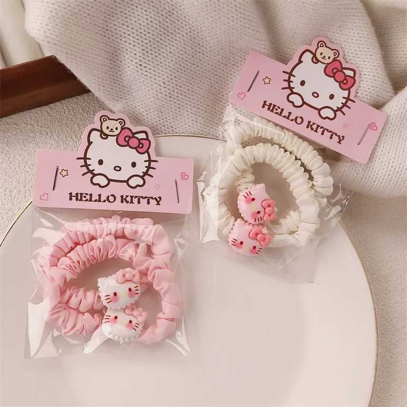 Sanrio Cartoon Cute KT Hairband Sweet Girl Hairband Soft Cute Elastic Hair Tie Hair Accessories w250716