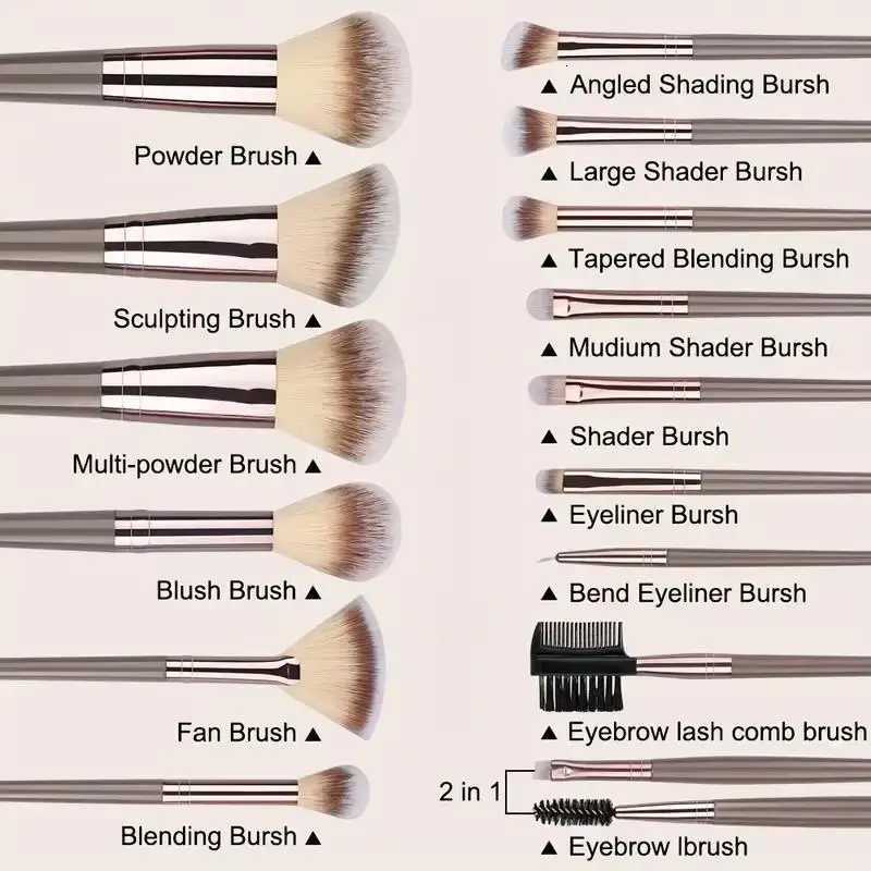 20-30Pcs Makeup Brushes Set Foundation Eyeshadow Blush Highlighter Soft Fluffy Concealer Kabuki Blending Brush Female Beauty Tool XJ2500716