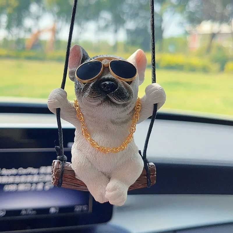 Popular Auto Decoration Dog Car Pendant Interior 8cm Resin Dog Rearview Mirror Hanging Pendant Car Interior Accessories S25716