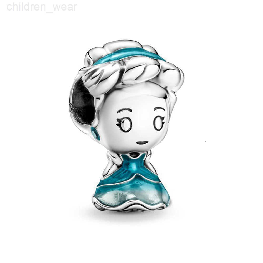 Disney New 925 Sterling Silver Princess Series Charm of Ley 925 Chain Beaded Fit Original Pandora Bracelet DIY Ladies Jewelry W20250716