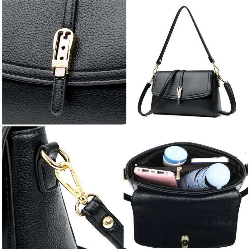 High Quality Soft Leather Handbag Women Purses Female Designer Brand Ladies Shoulder Crossbody Bag 2023 Sac A Main