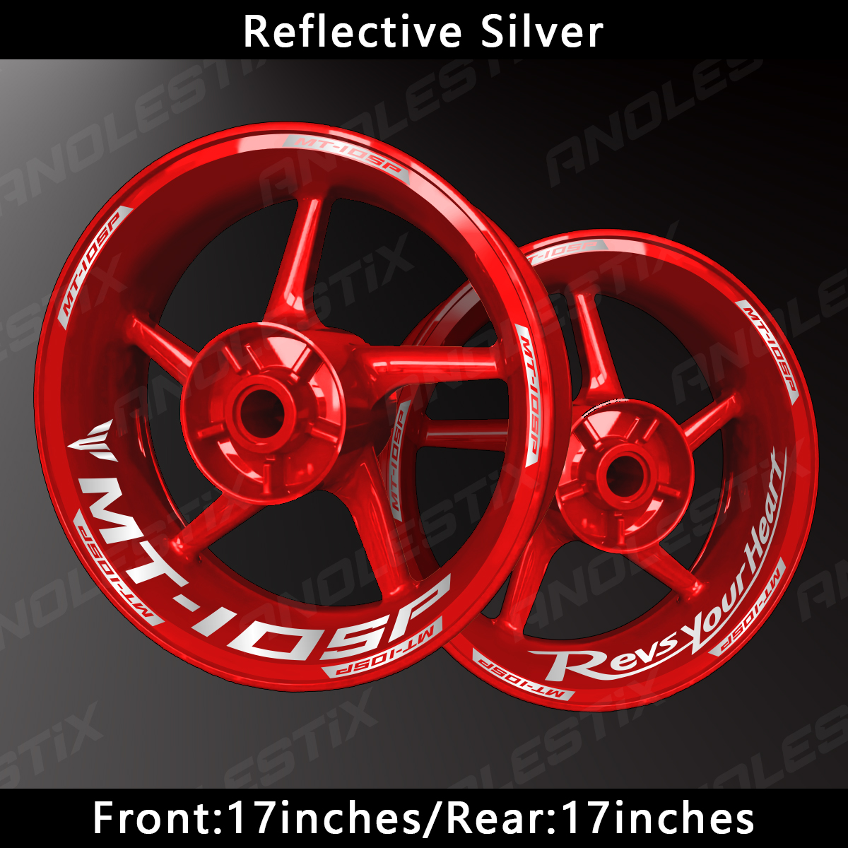 AnoleStix Customized Reflective Motorcycle Wheel Sticker Hub Decal Rim Stripe Tape For YAMAHA MT-10 SP MT10 SP