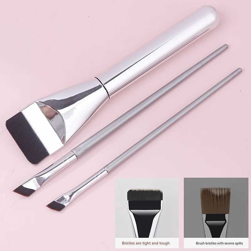 3pcs Ultra Thin Foundation Brush One Line Foundation Brush Ultra-thin Traceless Concealer Eyeliner Brush Makeup Tool Set XJ2500716