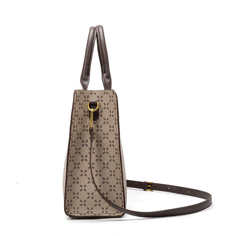 Handbag Women's Simple Commuting Shoulder Crossbody Trendy Fashion Printed Tote Bag