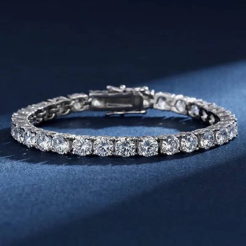 5mm Factory Wholesale Tennis Bracelet 925 Sterling Silver GRA Certificated VVS Moissanite Tennis Chain