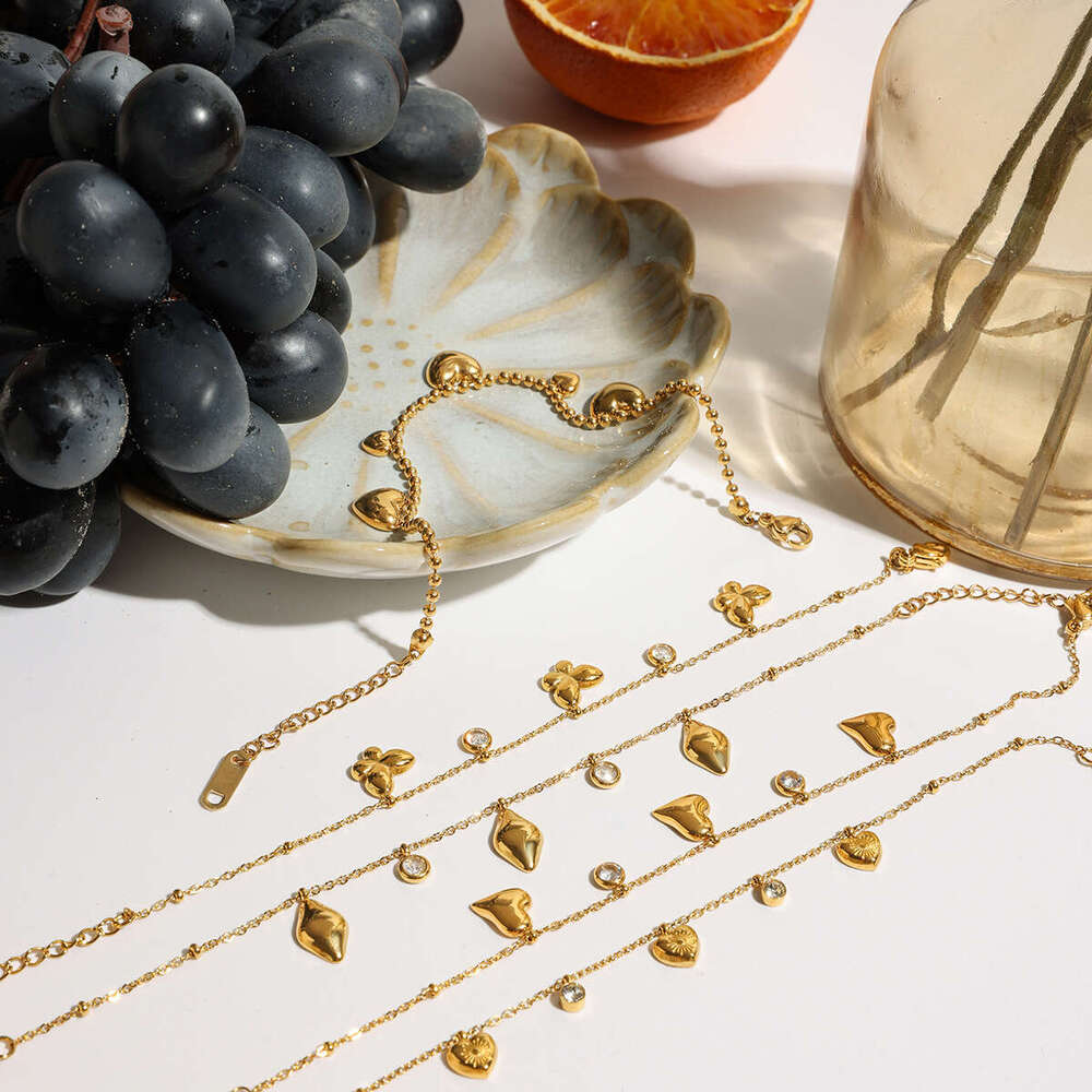 Wanxing Stainless Zircon Bracelet Light High-end Feel Heart Butterfly Titanium Steel Niche Design Jewelry