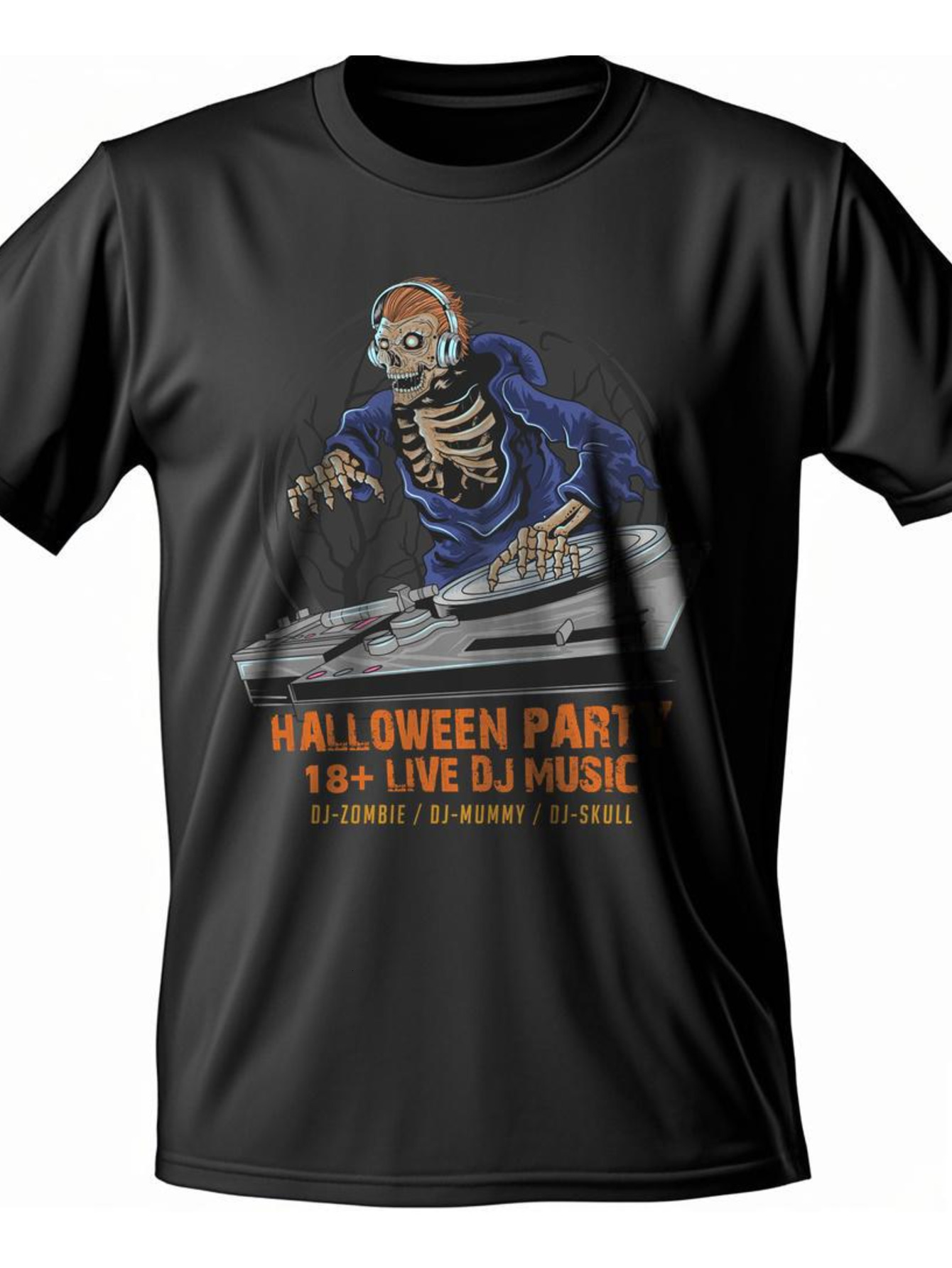 VogueEpoch 180g Graphics Men Adult black Short sleeve S-3XL T Shirts Round collar White Cotton Halloween Wed 1c