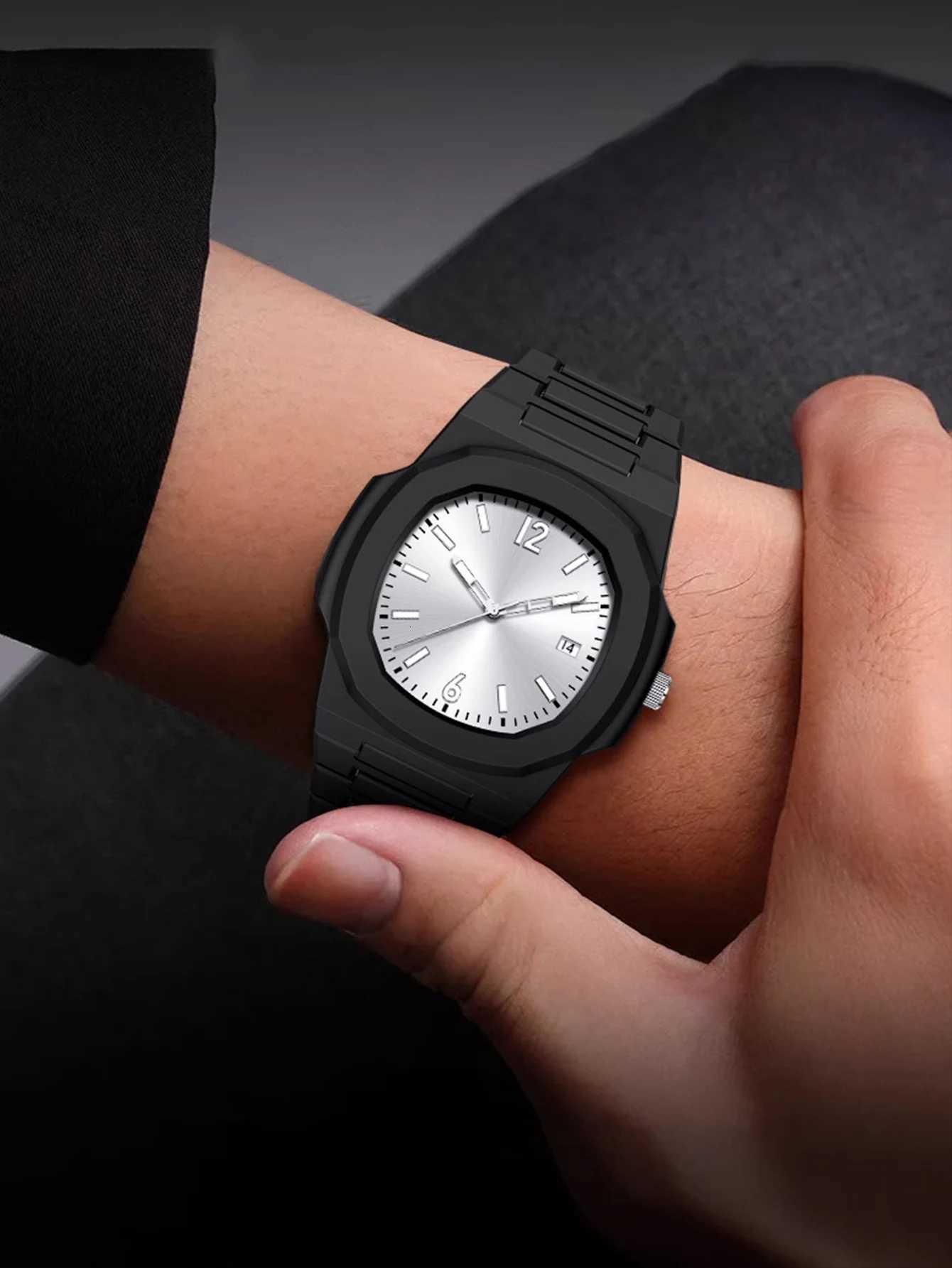 TIMens new fashion with cndar display multi-functional simple dial quartz gift box for men Y250715