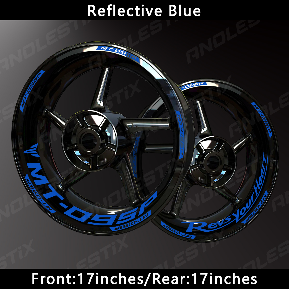 AnoleStix Customized Reflective Motorcycle Wheel Sticker Hub Decal Rim Stripe Tape For YAMAHA MT-09 SP MT09 SP