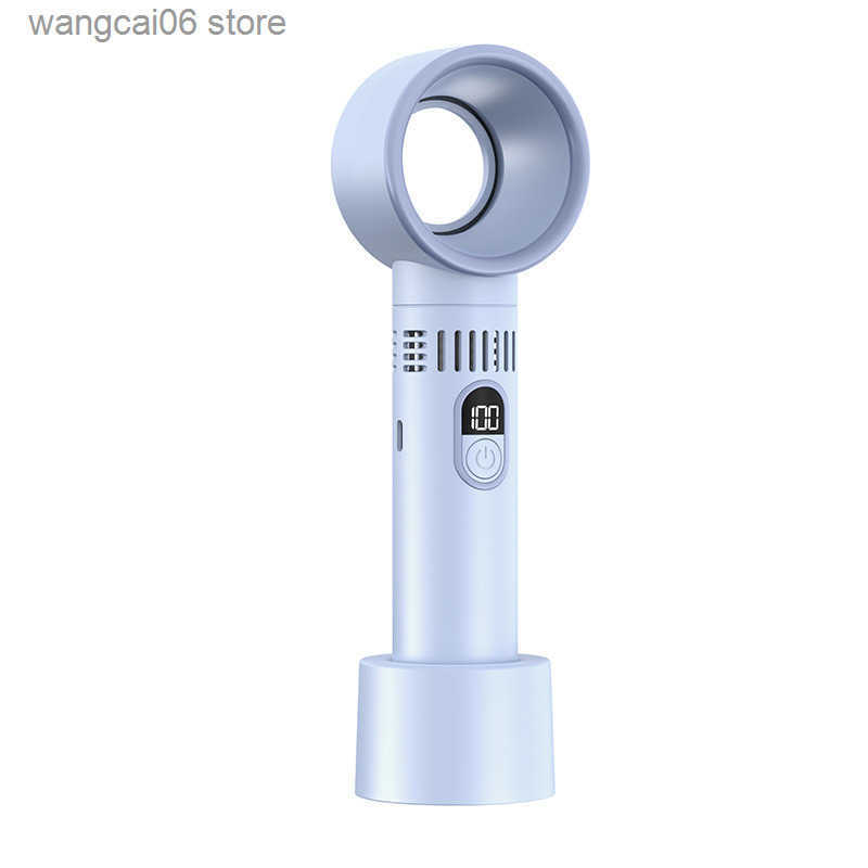 New 100-Speed Bladeless Fan with Digital Display High-Speed USB Portable Desktop Fan with Strong Wind H250716