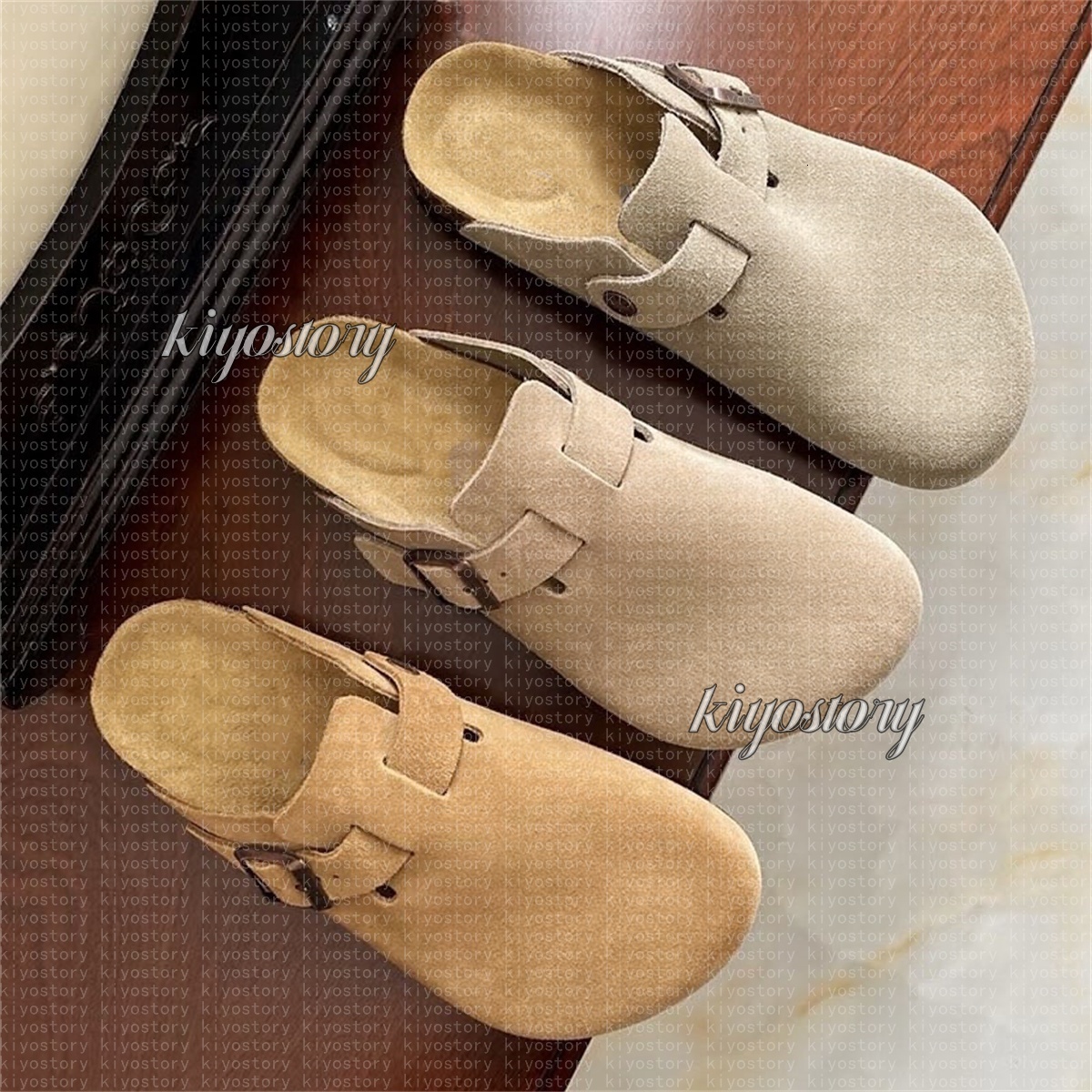 designer slippers birk slippers Clog Slippers men women clogs suede leather mens stylish slides outdoor comfortable sandals black brown tan grey pink olive shoes