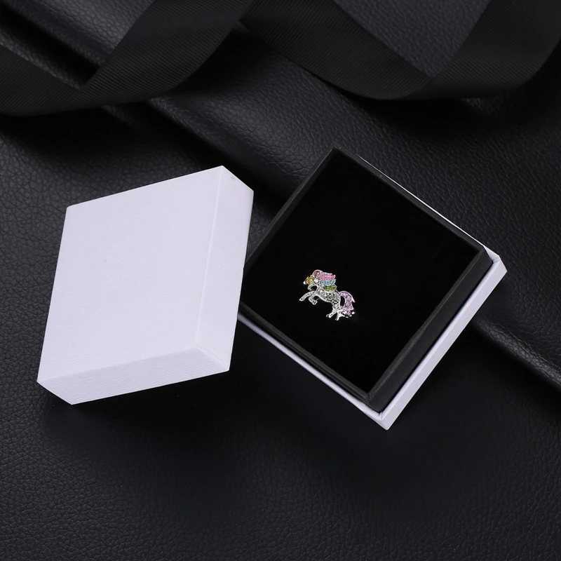 Cute Unicorn Ring Fashion Cartoon Horse Jewelry Accessories For Girls Children Kids Women Party Animal Jewelry S250716
