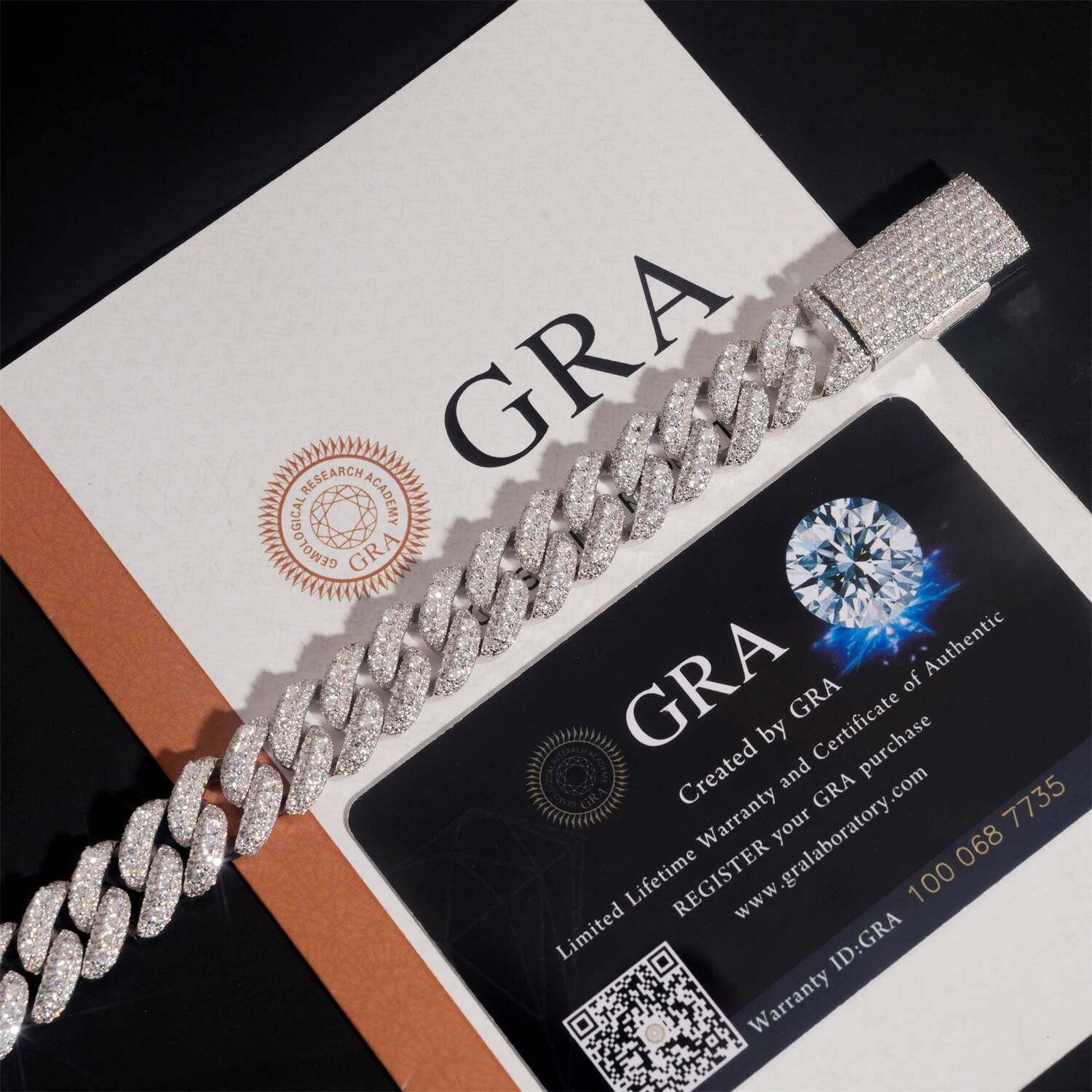 Hip Hop Jewelry 13MM Iced Out 925 Silver Gold Plated D Color Link Moissanie Cuban Chain Bracelet
