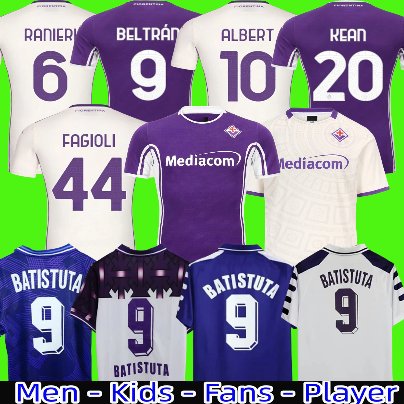 2025 ACF FiorentinaS soccer jerseys uniform 24 25 26 CALLEJON ERICK Florence MALCUIT VLAHOVIC Milenkovic C.Kouame CHIESA men football shirts kids ARTHUR LOPEZ