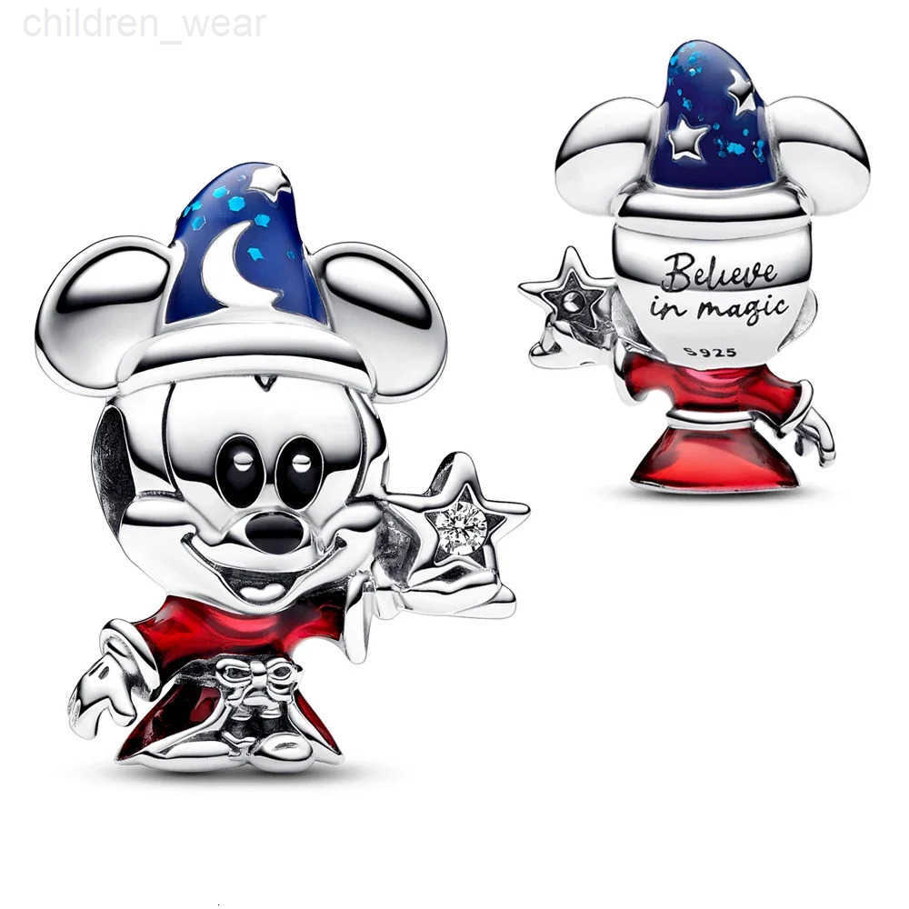 Disney 50th Mickey Minnie Series 925 Silver Moon Stitch Charm Fit Original Bracelets Bead Pendant Charms Mom Love Jewelry W20250716