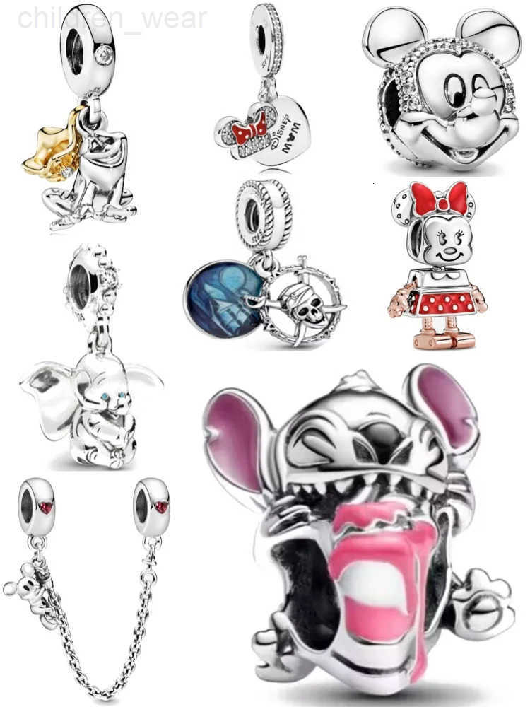 Disney Hot Selling 925 Silver Fish Dog Bead Duck Pig Pendant Suitable for European Original Bracelet DIY Accessories Exquisite Jewelry W20250716