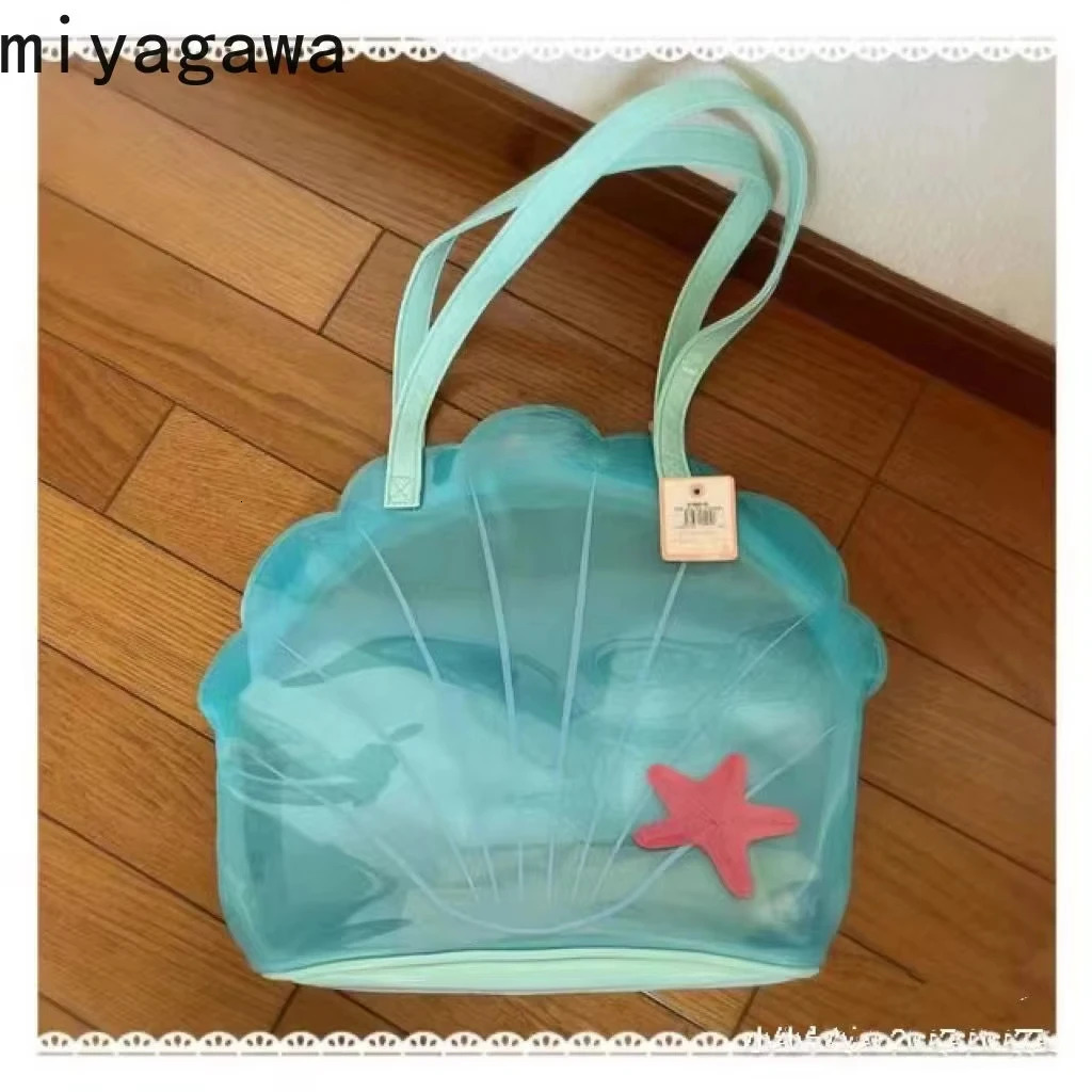 Miyagawa Summer Transparent PVC Shell Bag Single Shoulder Handbag Cute Korean Niche for Girls Single Shoulder Bags 250714