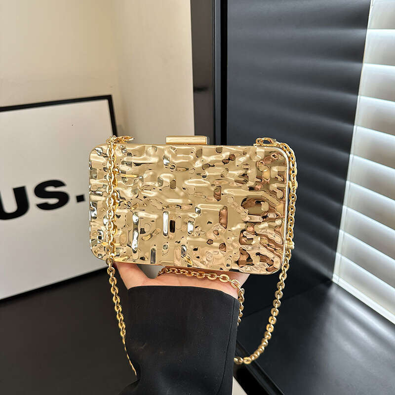 Acrylic Shell 2025 New Fashion Ice Crack Pattern Internet Celebrity Single Shoulder Women's Chain Evening Bag Trendy