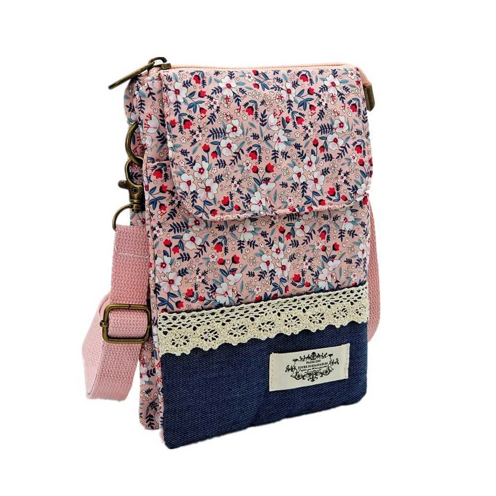 Cotton Floral Womens Crossbody Shoulder Bag Ladies Mini Handbag Female Cloth Sack Small Phone Purse Wallet Pouch for Girls 2025