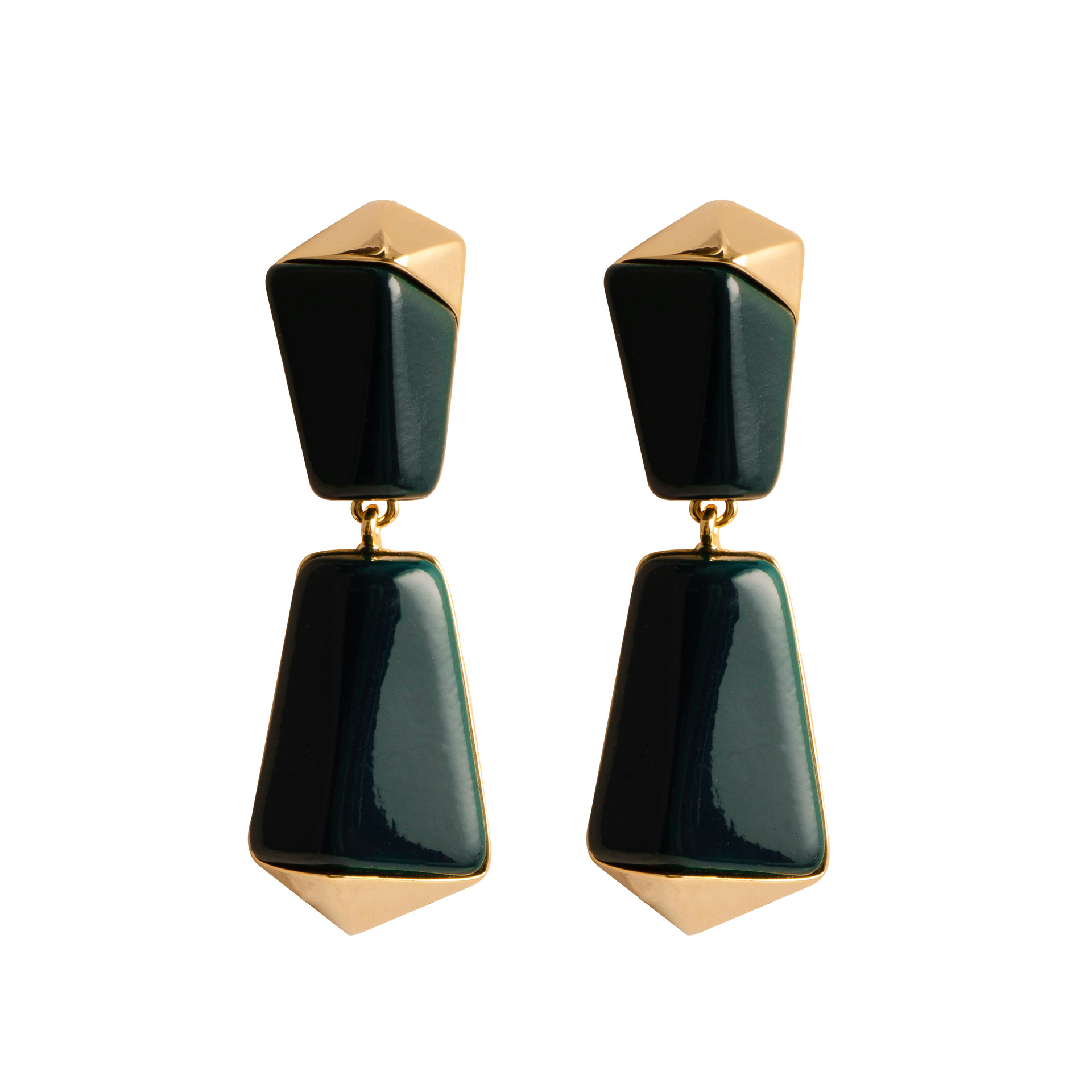 Personalized Vintage Style Geometric Irregular Resin Earrings for Women High-end Elegant Sier Needle Ear Jewelry
