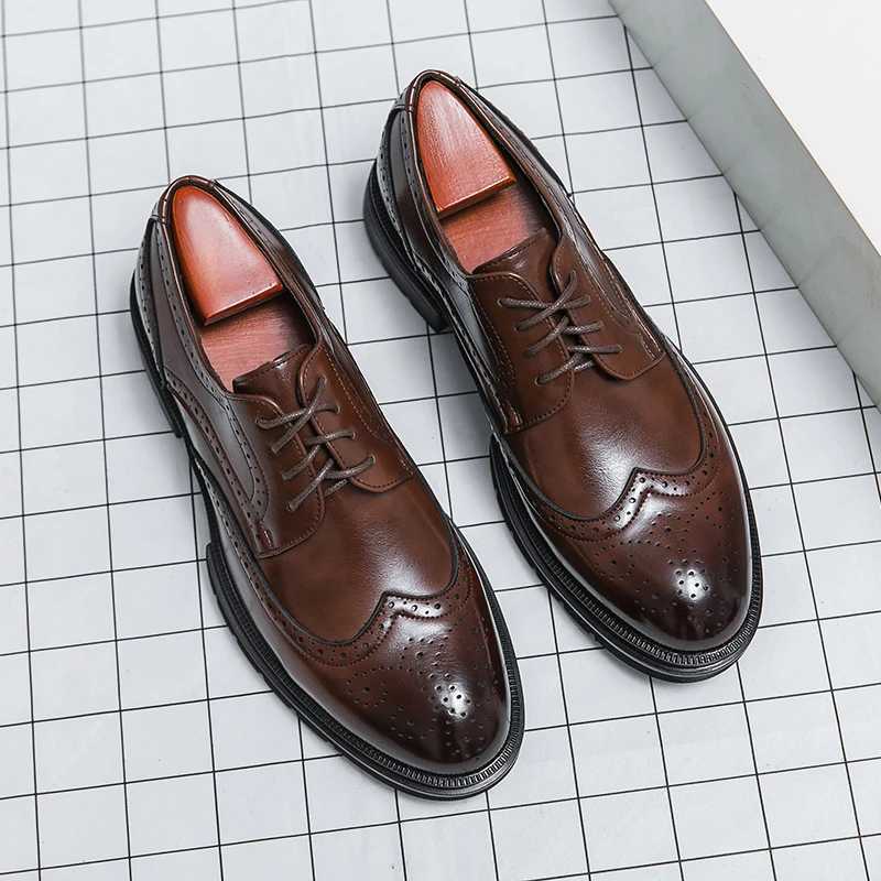 igh Quality Mens Baroque Oxford Shoes Thick Bottom Fashion Comfort Office Business Male Designer Glossy Casual Leather Shoes W250716