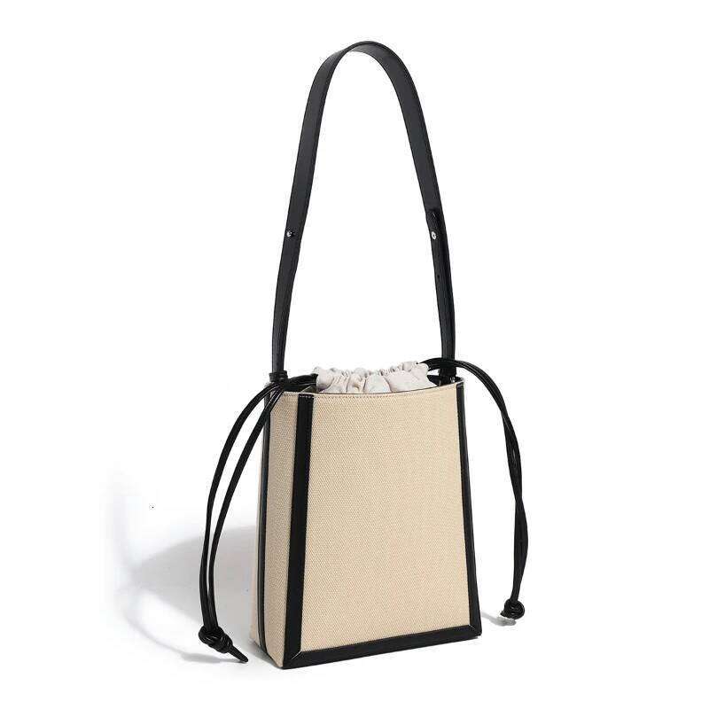 Jonlily Women Retro Canvas Shoulder Female Handbag Totes Small Bucket Crossbody Commuter Bag Daybag Purse -Kg1590