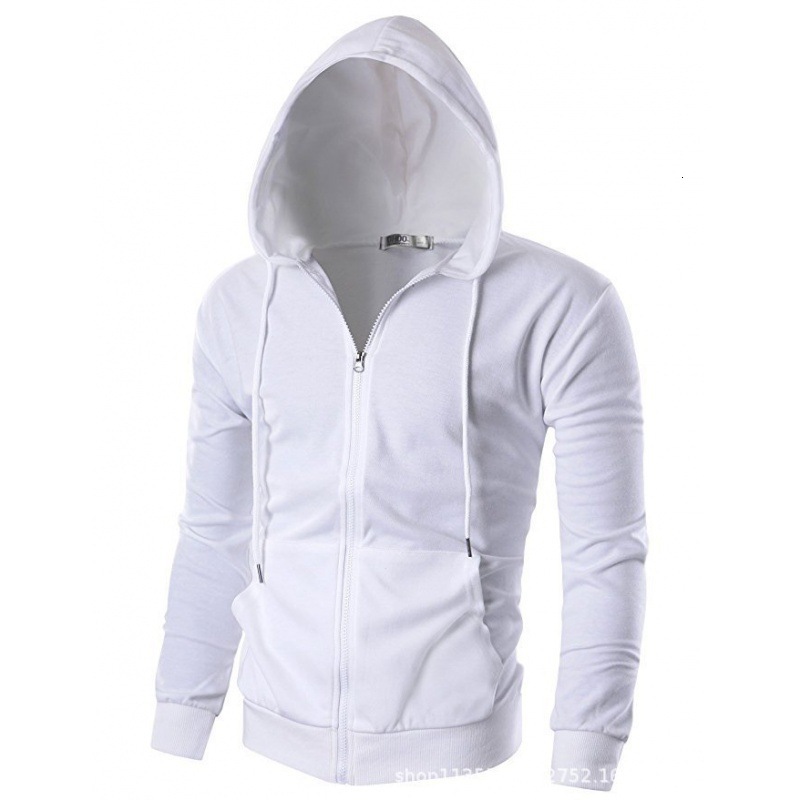 2025 Men's Zipper Hoodie Fleece Lined Hooded Sweatshirt Cardigan with Hood Customizable
