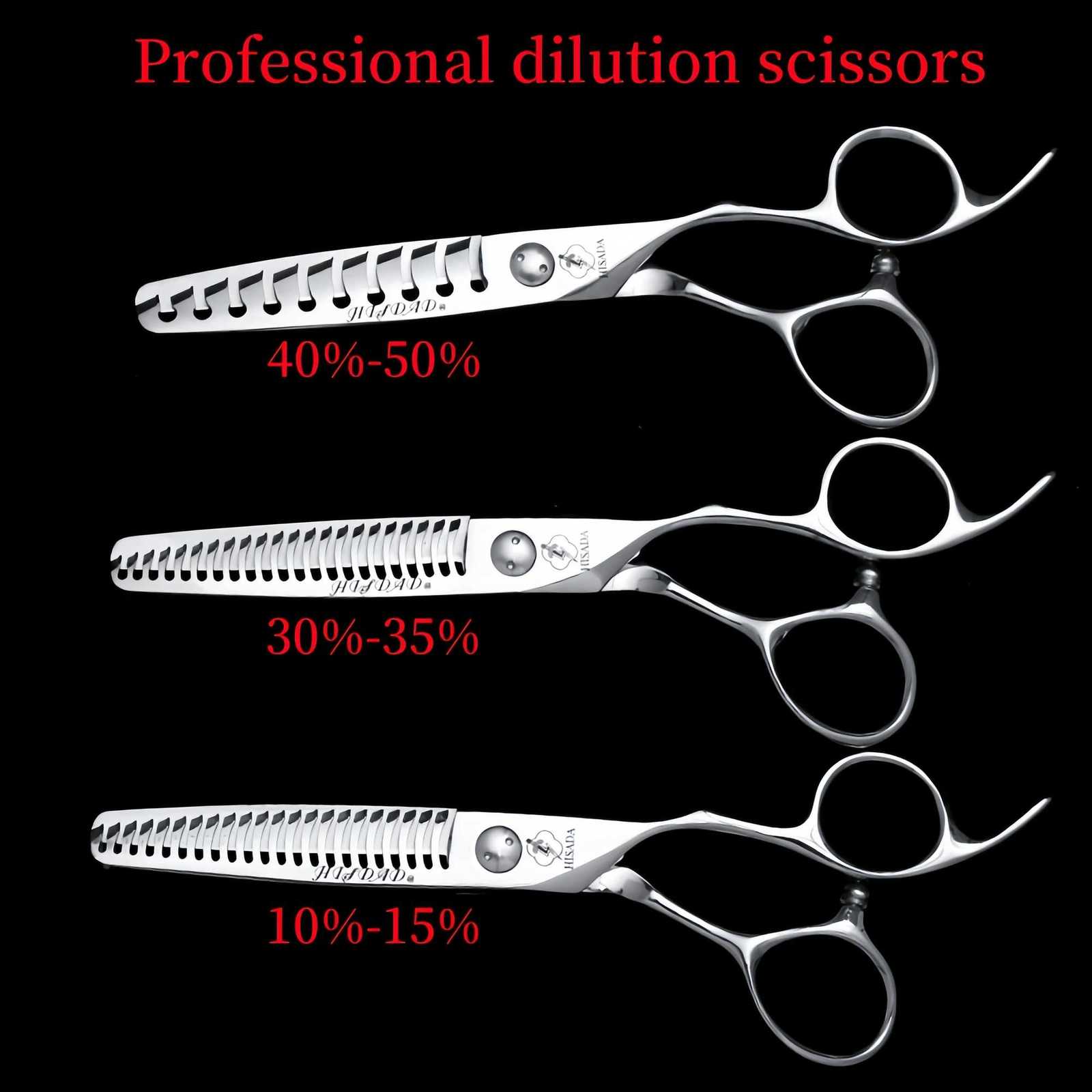 HISADA Professional Hairdressing Scissors Patented Hairdressing Scissors 6.0/6.5/7.0 Inch Scissors VG10 Material W250716