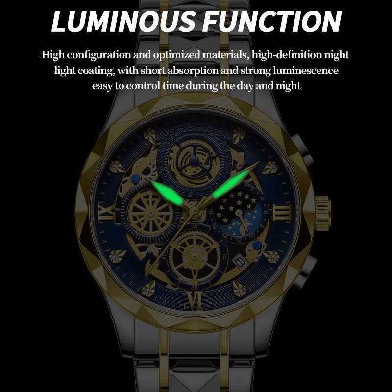 Fashion Man Wrist Waterproof Luminous Chronograph for Men Stainless Steel Mens Quartz is a watch hbre 2024 New Y250715