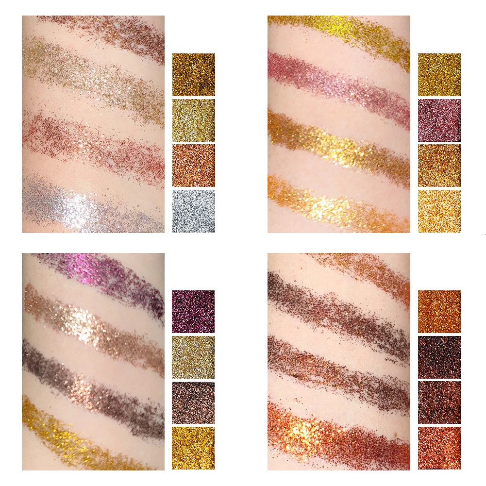 16 Colors Glitter Sequin eyeshadow Palette Diamond Shimmer Body Face Art Makeup Waterproof Skin Sequins Gloss Eyeshadow Palette 250712