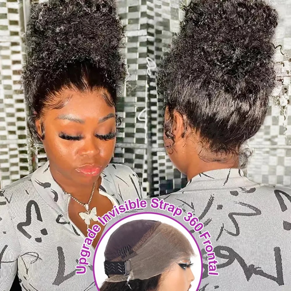 300 Density 360 Full Hd Lace Front Wig for Women PrePlucked 36 Inch Curly Wigs 13X4 Deep Wave Frontal Wig Human Hair Synthetic Wig