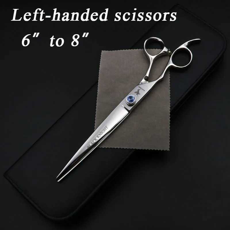 6/7/8 Inch Black Knight Professional Hair Scissors Left Handed Scissors Barber Sets Shears Hairdressing Salon Tools W250716