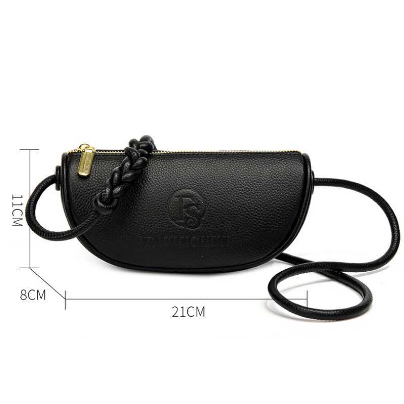 Brand Mini Bags Trend Designer Handbags WomenS Genuine Leather Casual Lady Shoulder Black Crossbody Bag for Girl