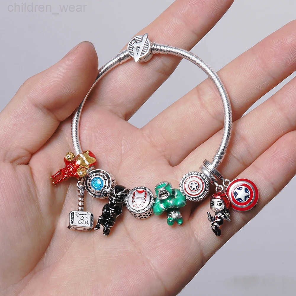 Disney 925 Silver Fit Original Bracelet Europe Cartoon Series Dangle Charm Beads Necklace Pendant DIY Women Jewelry Gift W20250716