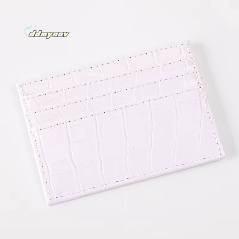 Crocodile Pattern Holder Wallet Pu Leather Thin Womens Business Credit Case Bag Student Id Bus Card Cover Purse ddmynov