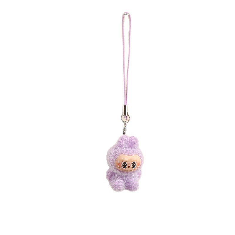 Labubu Plush Keychain Pendant, Plush Fabric Figurine Bag Decoration, Creative Small Gift Pendant Hj