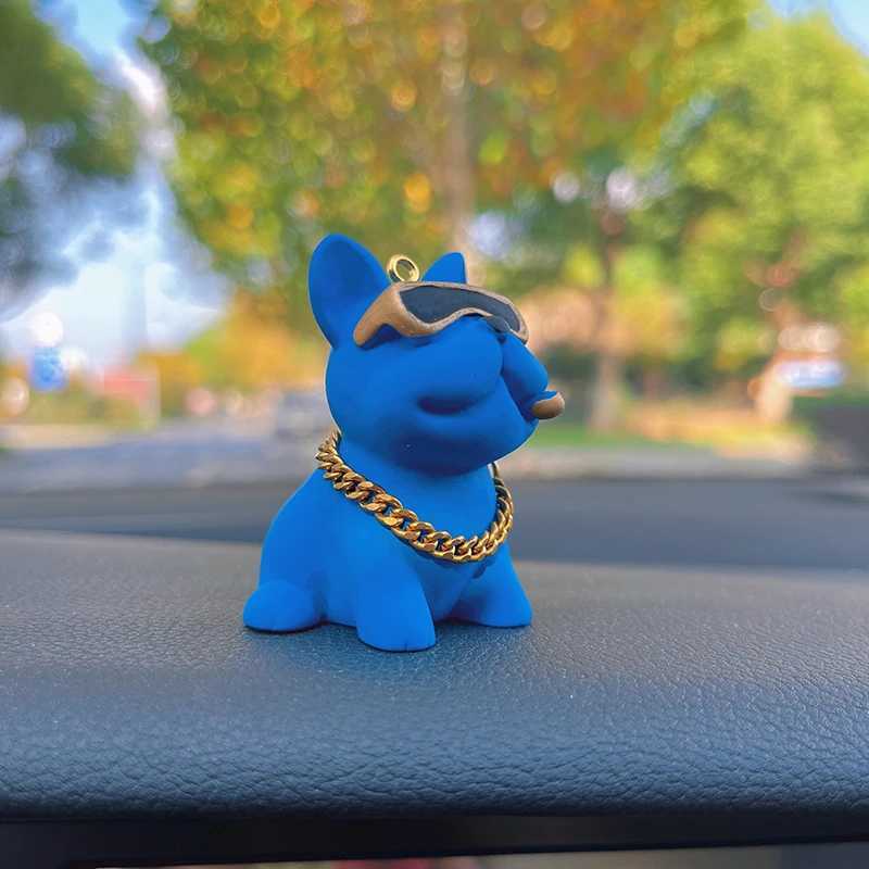 Anime Personality Bulldog Car Interior Decoration Trend Sunglasses Bulldog Auto Center Console Ornaments For Car Accessories S25716