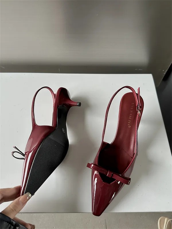 2025 free shipping new flats designer shoe women dress Summer lady pointed-toe stiletto shoes