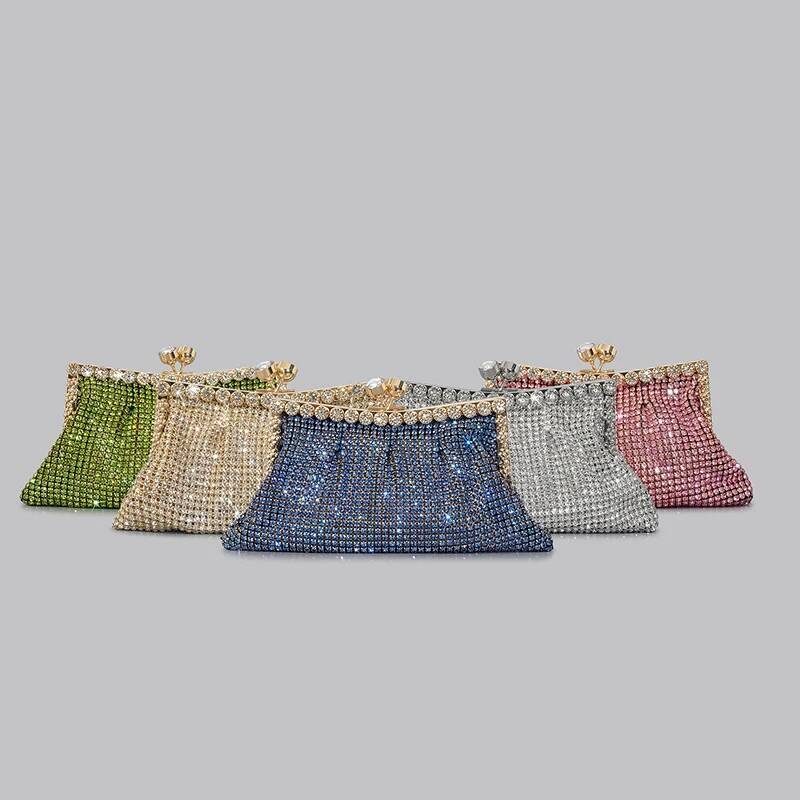 Fashion Rhinestone Clutch Bag For Women Shinny Dias Evening Party Purses