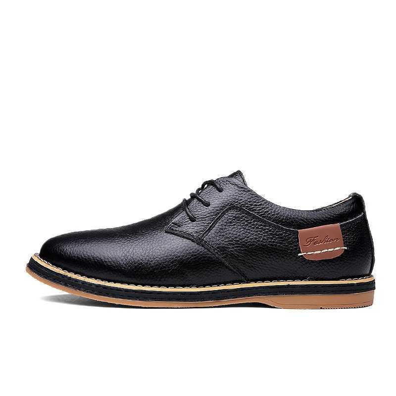Genuine Leather Men Dress Shoes Oxfords Brogue Lace Up Italian Mens Casual Shoes Luxury Brand Moccasins Loafers Plus Size 38-48 W250716