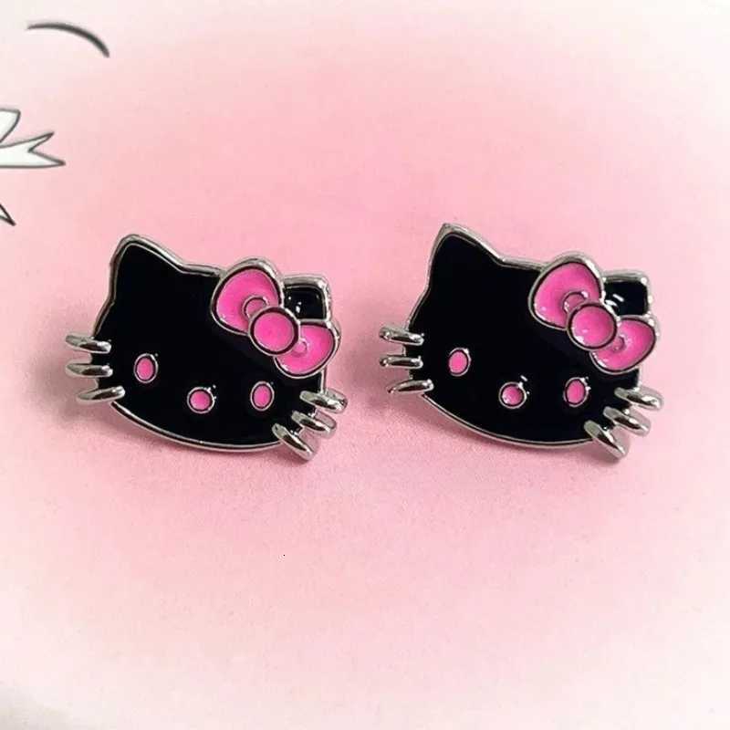 Sanrio New Sanrio Hello Kitty Earrings Kawaii Cartoon Anime Printed Accessories Earrings Pair Two Mens and Womens Decorative Gifts w250716